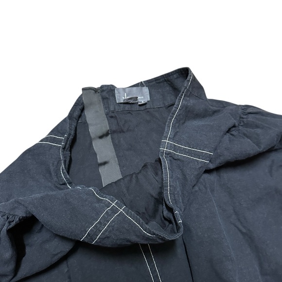 Women’s Y2K Anthropology Black Contrast Stitch Cottage Elongated Skirt Size M - Picture 7 of 8